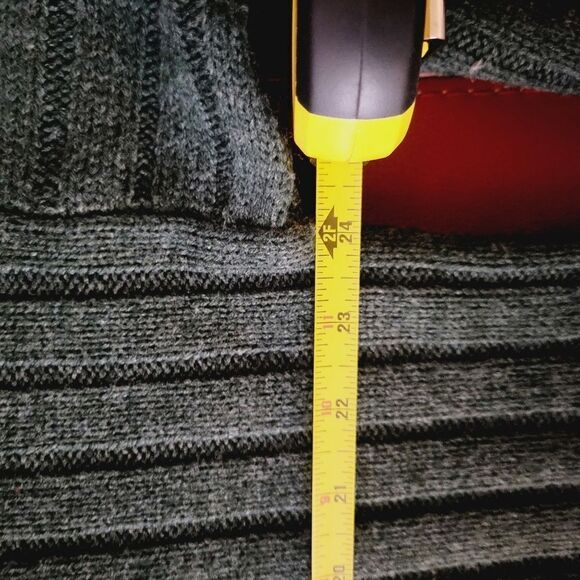 Lord & Taylor Cozy Pine Green Ribbed Sweater - Picture 7 of 10